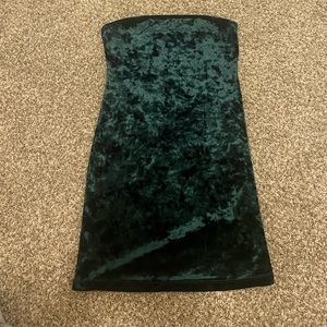 Strapless swade dress